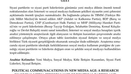 Medya ve Siyasi İletişim